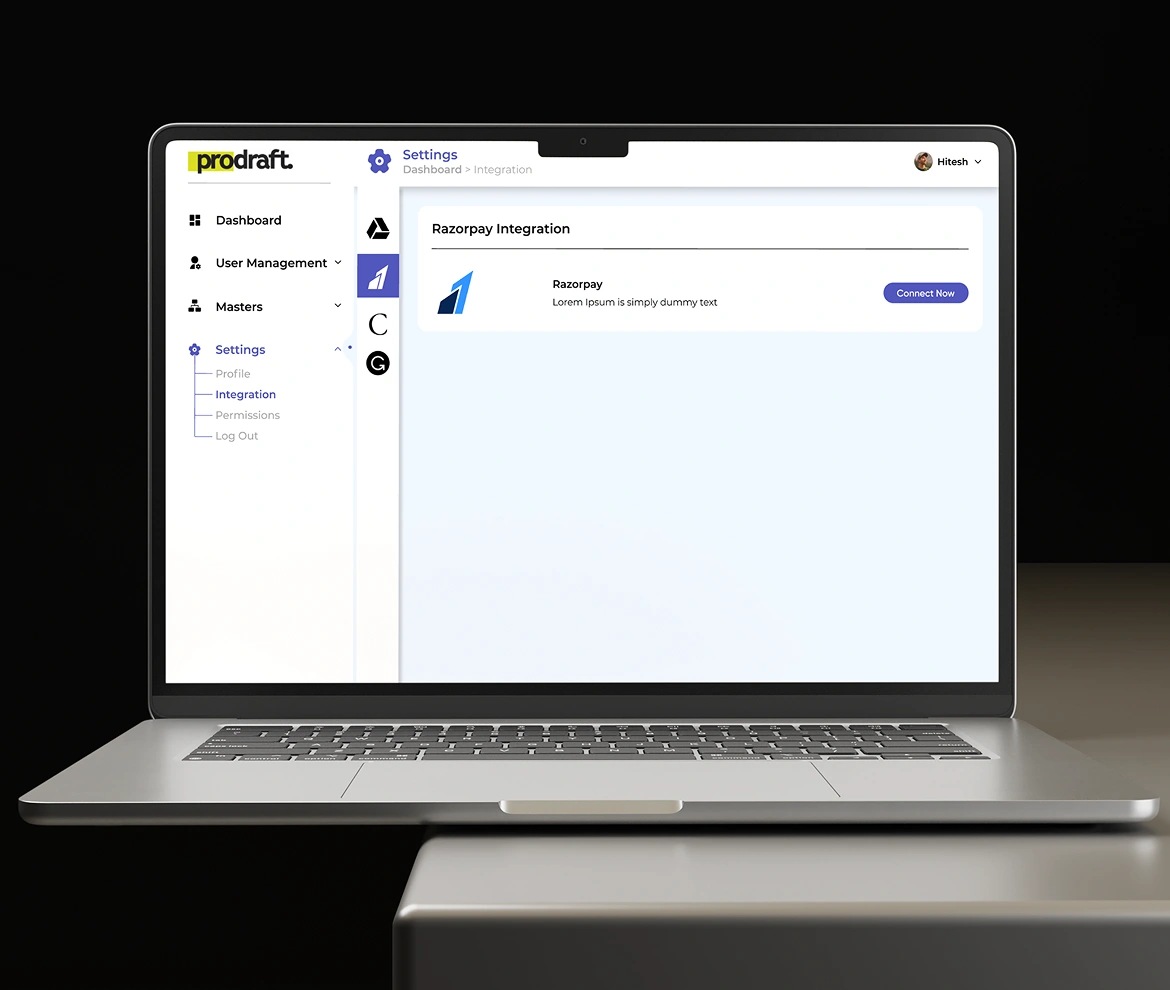 Integrated Payments via Razorpay