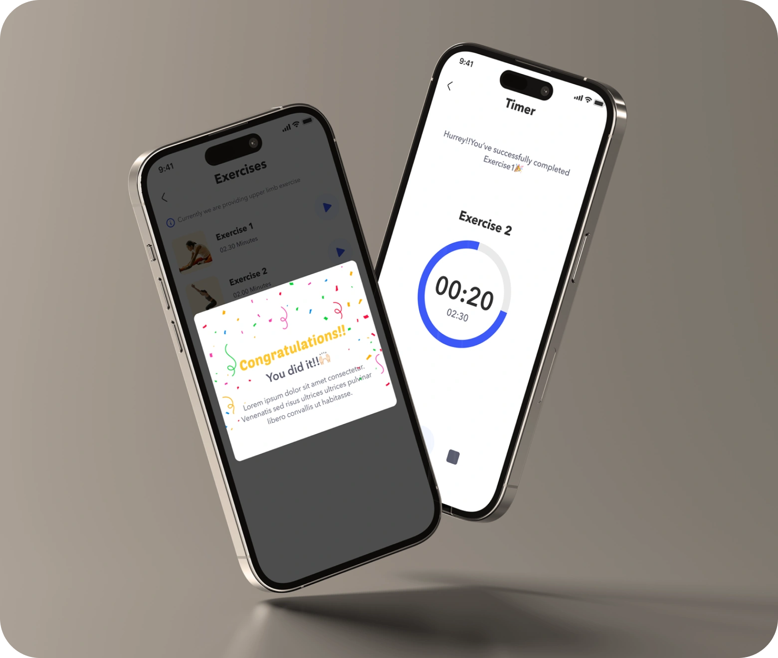 Background Session Timer and Completion Feedback